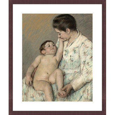 A Caress by Mary Cassatt -Framed Giclee Print