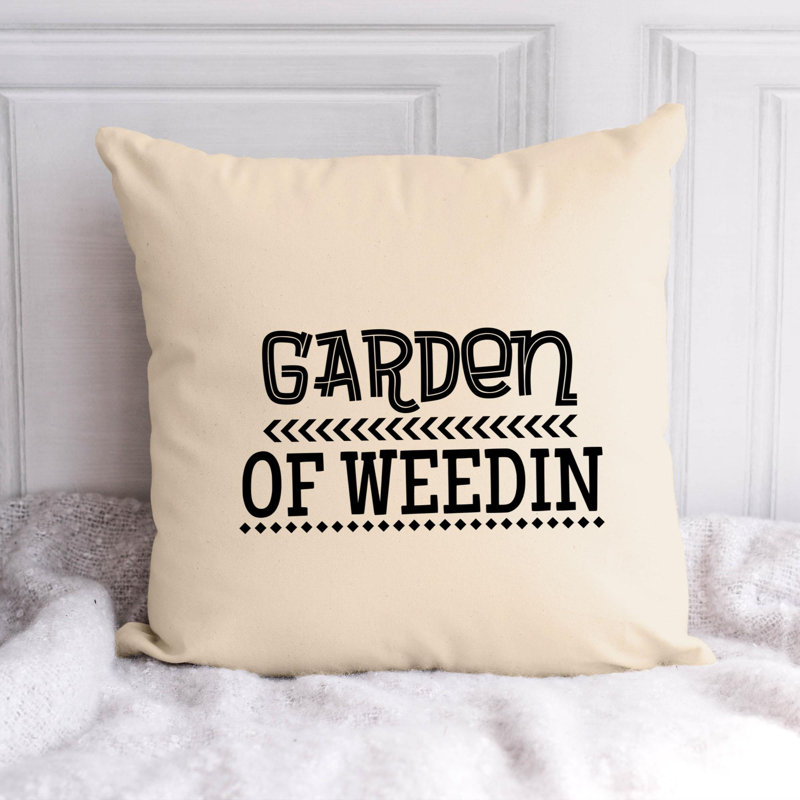Citation amusante «Garden Lover» 417 - Coussin décoratif inclus, H 14 po x l 14 po