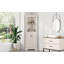 Grande armoire d'angle avec portes pour le salon, la salle de bain, la salle à manger ou la cuisine, beige-1399396391