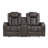 Caryssa 72" Modern & Contemporary Premium Faux Leather Power Reclining Loveseat with Power Headrests, LED Lighting & Integrated Console