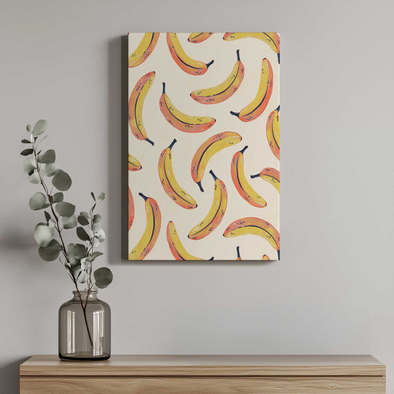«Fruit Salad Collection Banana» par Garima Dhawan, reproduction d'art sur toile, H 24 po x l 18 po