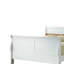 Ensemble de chambre à coucher grand lit, bois blanc, ensemble de 3 pièces avec 2 tables de chevet