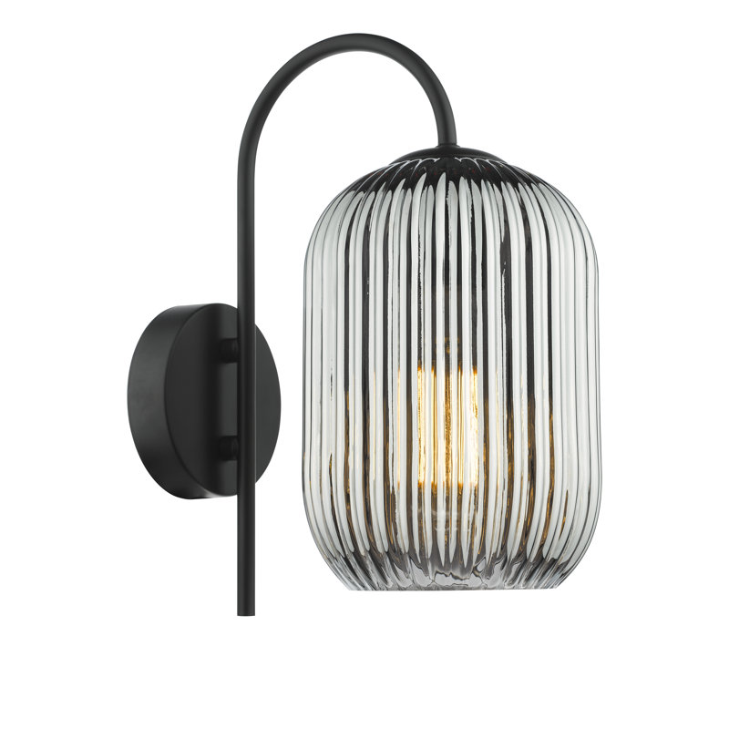 Wall Light, Black, Smoked