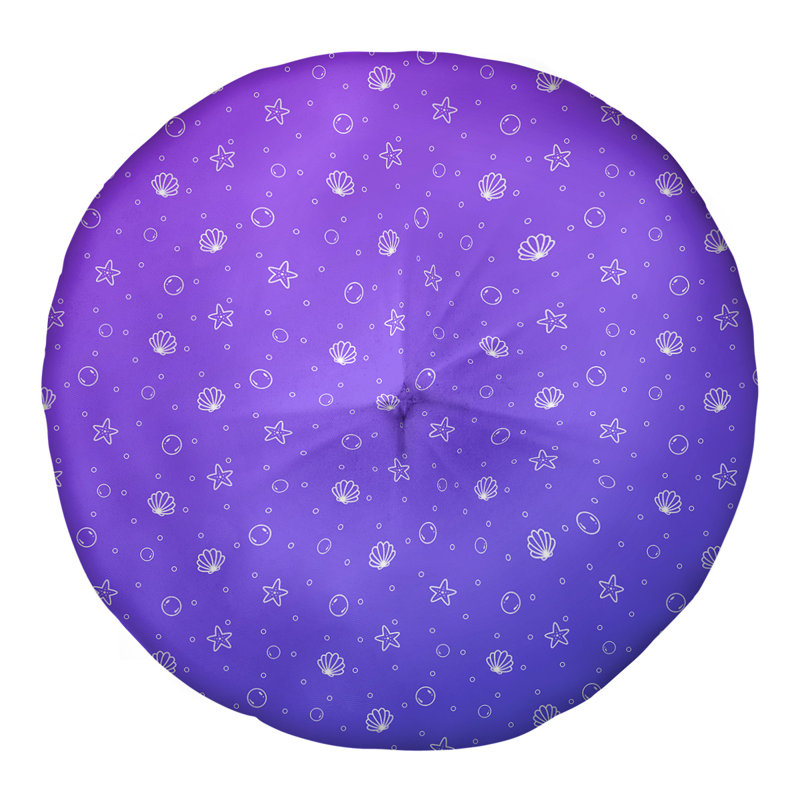 Coussin de sol Katelyn Elizabeth, 26 po x 26 po, Bleu / Mauve
