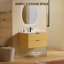 Meuble-lavabo mural 36 po avec lavabo simple, meuble-lavabo flottant en bois massif avec plateau en acrylique et tiroir