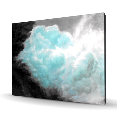 Turquoise Clouds - Blue Bedroom Canvas for Home Decor