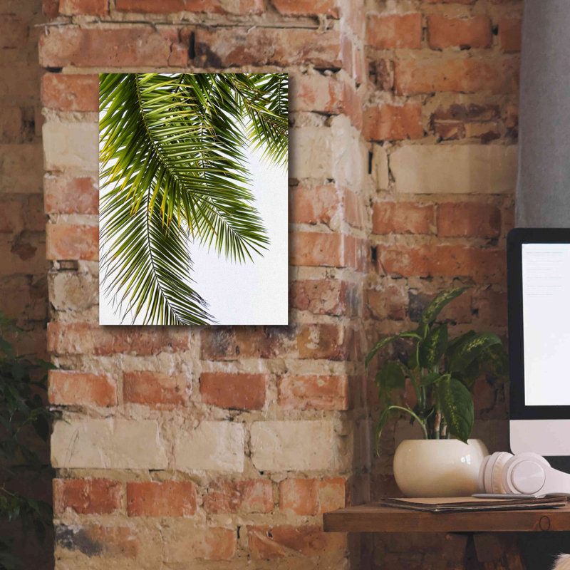 «Palm Leaves» par Lexie Greer, H 16 po x l 12 po x P 0,75 po
