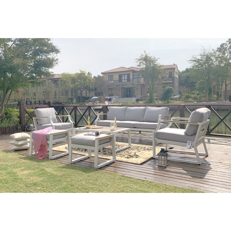 Bettey 7 - Person Patio Conversation Set with Cushions