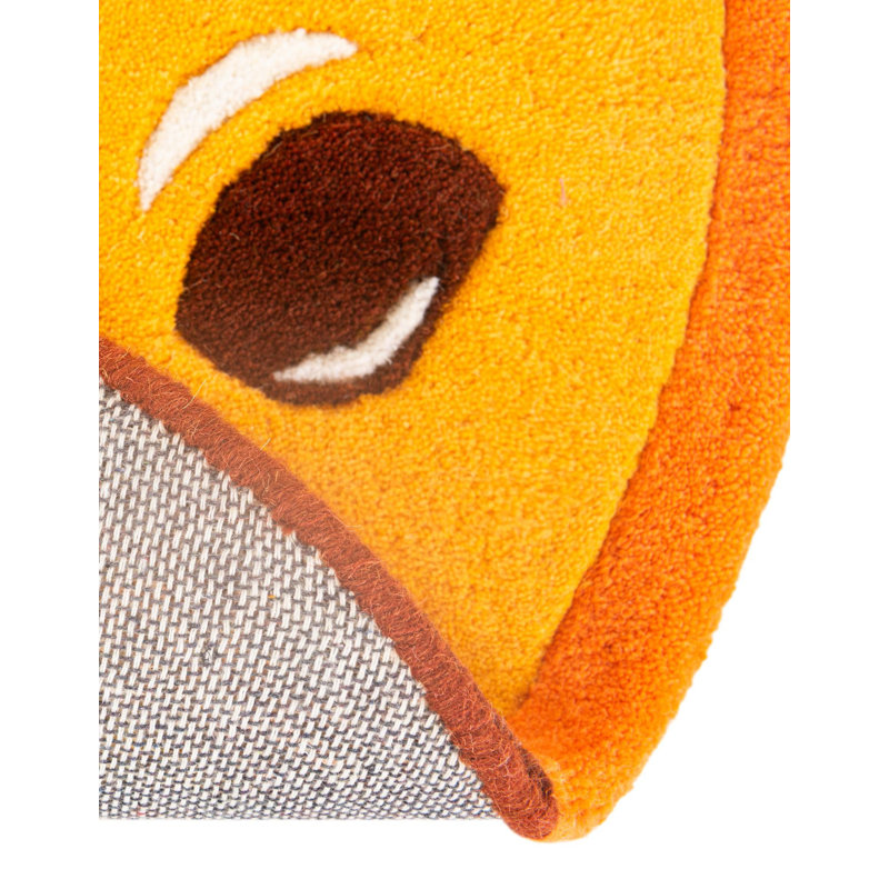 Tapis unique en laine pour enfants, Rond 2 pi