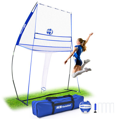 Volleyball Training Equipment – 11×8 FT Adjustable Volleyball Practice Net with Ball & Carry Bag