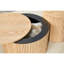 Ensemble de 2 tables basses gigognes, tables rondes en panneau de fibres à densité moyenne avec rangement intégré, tables d'appoint en grain de bois pour le salon et la chambre à coucher-1230028457