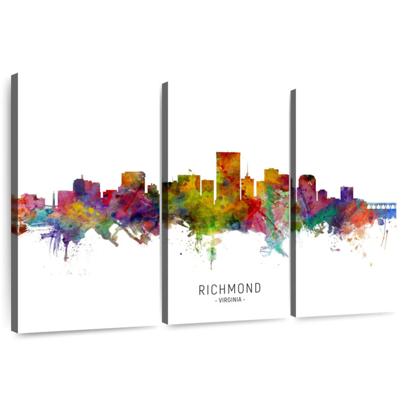 Sireci Richmond Virginia Skyline I, 24" H x 38" W