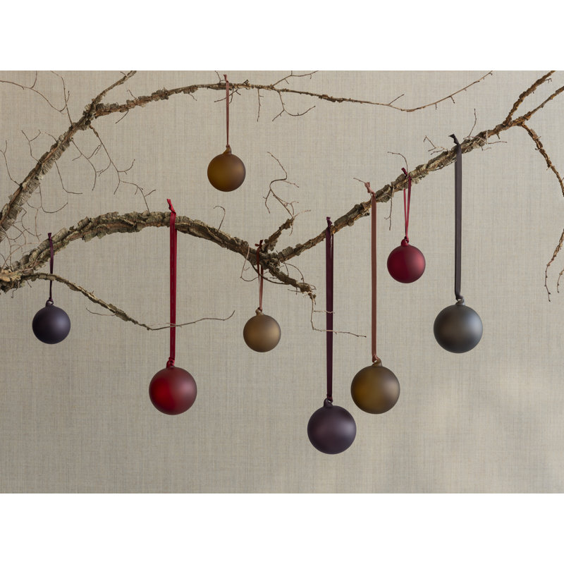 JUHLA Matte Glass Ornament, Burgundy