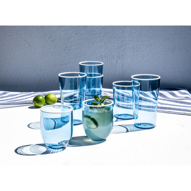 Verre à boire en acrylique Contrast - bleu - 16,8 oz