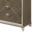 Commode 5 tiroirs Skylar, finition champagne foncé