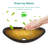 Gold Tempered Glass Vessel Bathroom Sink With Black Pop-Up Drain, Boat Shape Above Counter Basin (No Faucet) | Gift Idea