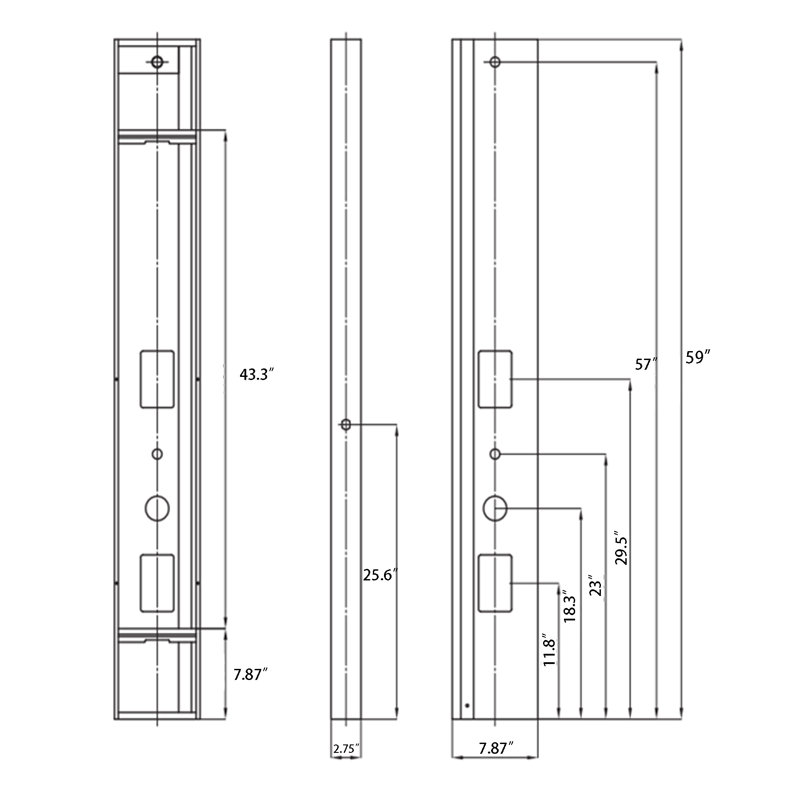 59" Shower Panel with Adjustable Shower Head