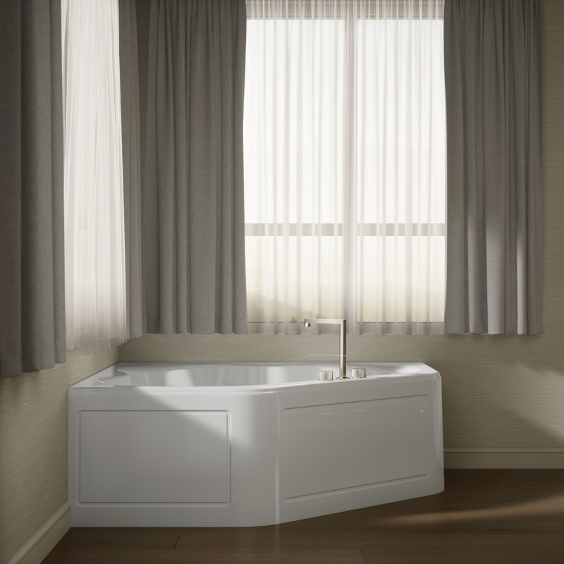 Tercet 60" x 60" Soaking Bathtub, White