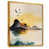 Toile avec cadre flottant or