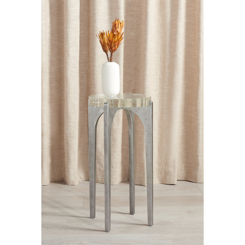 Bridey Glass Top End Table