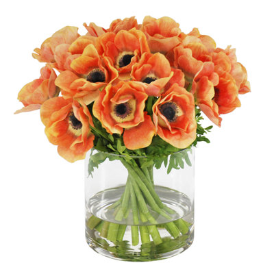 Anemone In Glass Vase