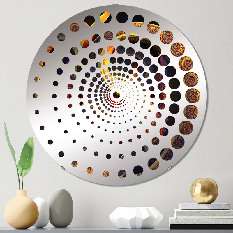 Lathena - Miroir mural spiralé, 23,6 po x 23,6 po