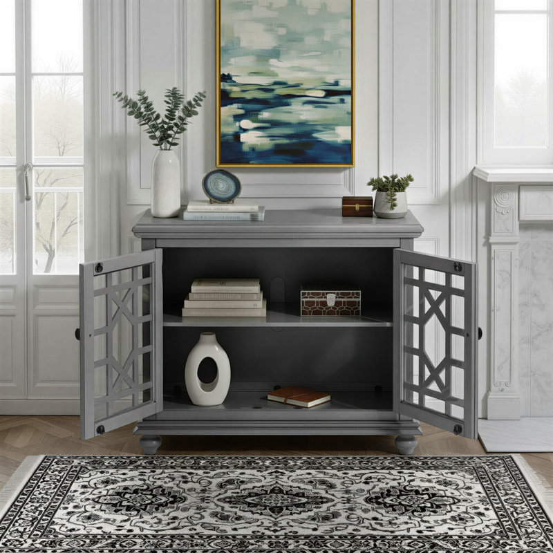 Ahmara 2 - Door Accent Cabinet, Gray
