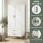 2-Door 2 Drawer Wardrobe Modern Bedroom Storage Solution for Clothes and Accessories