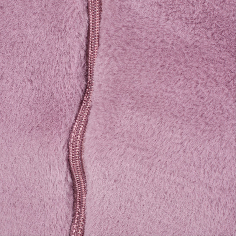 Kavel 3 Foot Rounded Bean Bag, Lavender, Lavender Faux Fur