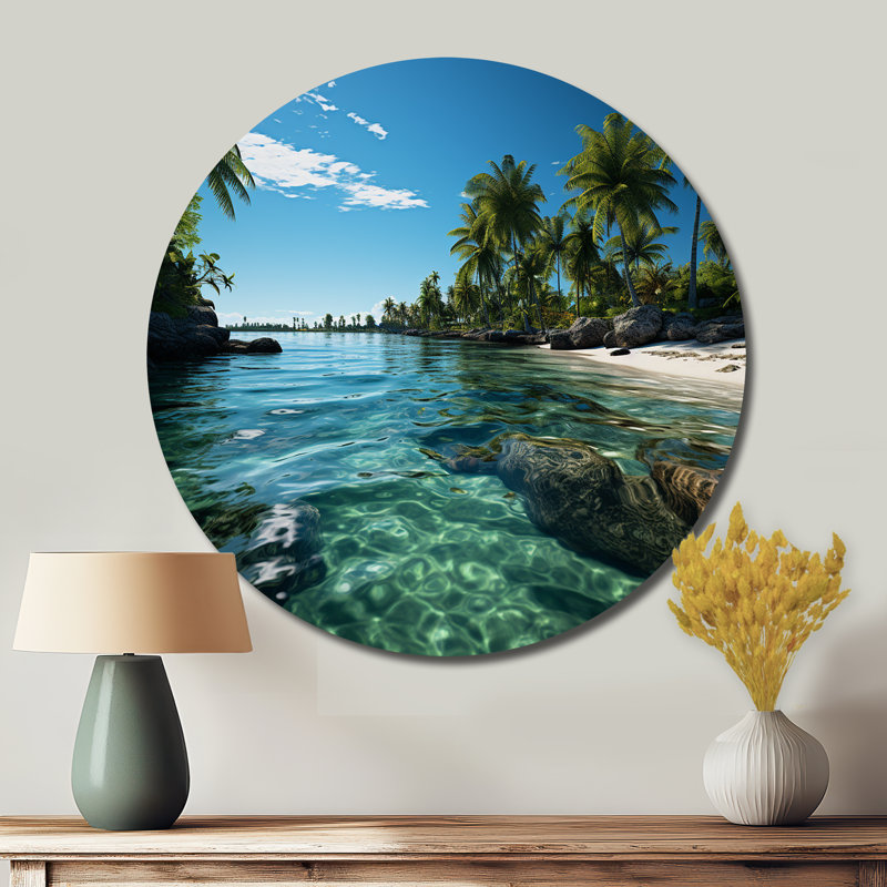 Choo - Paysages ronds, art en métal, H 16 po x l 16 po x P 1 po