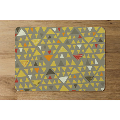Galey Polyester, Wood Geometric Rectangle Placemat