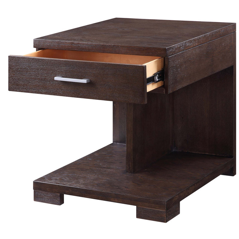 Walnut 1-drawer End Table