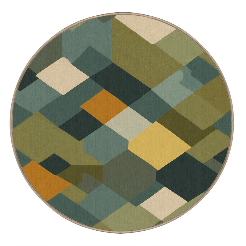 Geo Tiles Rug, Round 4'