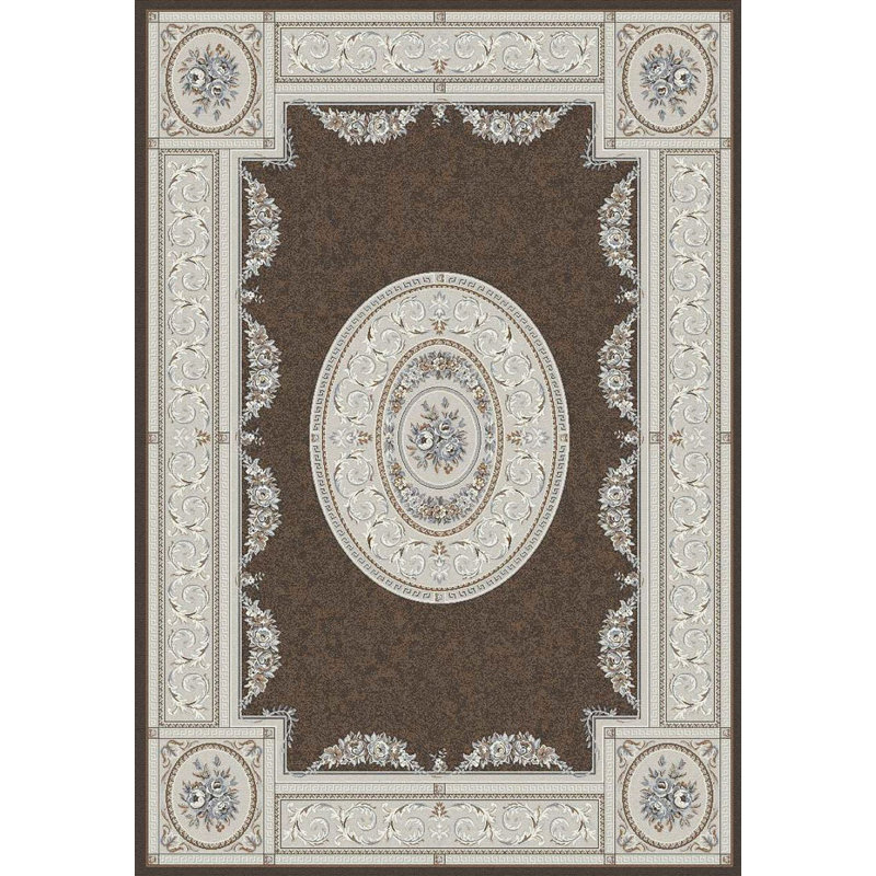 ANCIENT GARDEN 9.2X12.10 57226-3295 BROWN/CREAM, Rectangle 9'2" x 12'10"