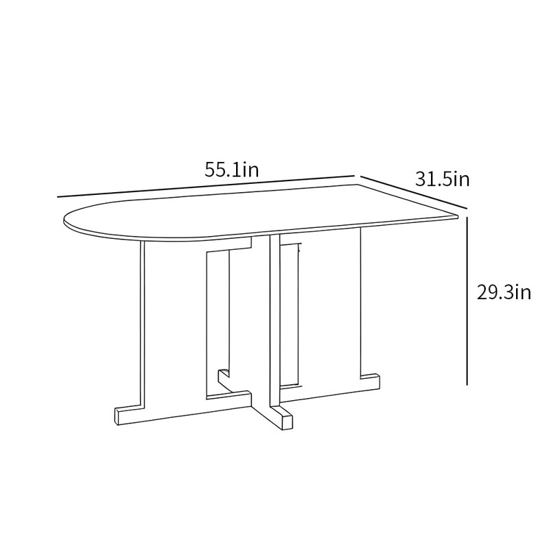 Table de salle à manger de style minimaliste et pratique
