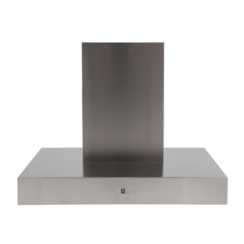 Hotte de cuisine murale à conduit 30 po 720 pi ³/min en nickel brossé