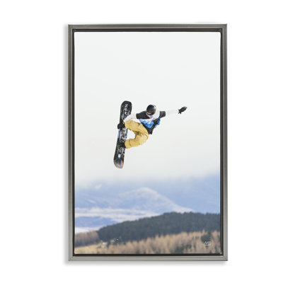  Catching Air Snowboarder Floater Canvas by Max Blakesberg Studios