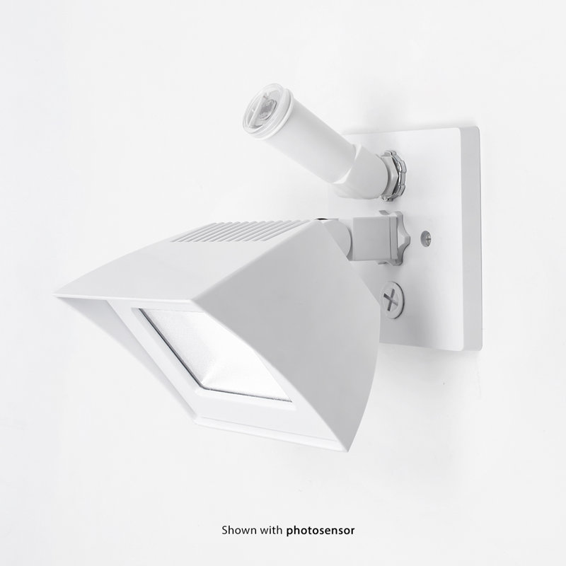 Endurance™ Cube Architectural LED Outdoor Armed Sconce, Architectural White, 3500