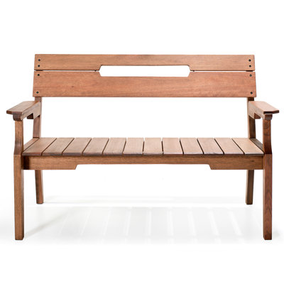 Marvine Solid Wood Eucalyptus Outdoor Bench