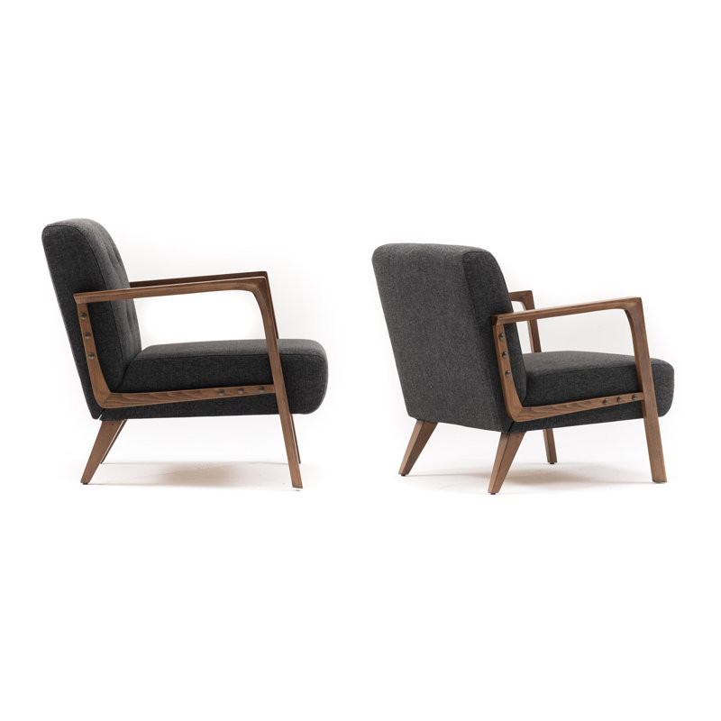 Sigel Upholstered Armchair, Dark Grey