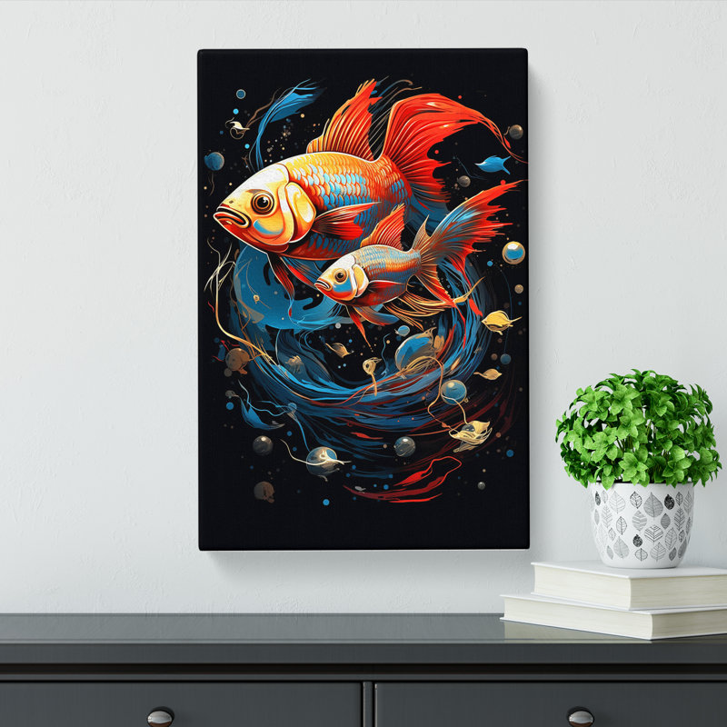 Fish Futurism - No Frame Print, 50cm H x 35cm W x 3cm D
