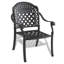 Ensemble de salle à manger 7 pièces en fonte d'aluminium toutes saisons comprenant 2 chaises pivotantes, 4 chaises et une table rectangulaire avec cadre noir