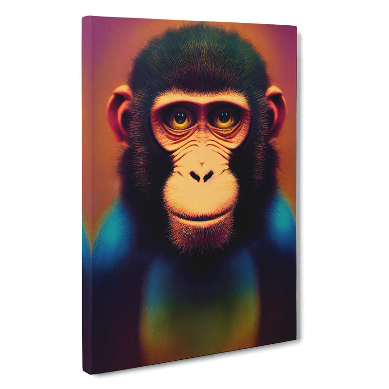Wonderful Monkey - Wrapped Canvas, 76cm H x 50cm W x 3cm D