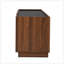 Armoire de rangement moderne avec coins arrondis, plateau contrastant en marbre et tablettes intérieures réglables-129412689