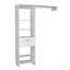 Système de placard, tringle en métal, 5 tablettes, 1 tiroir pour la chambre à coucher - blanc