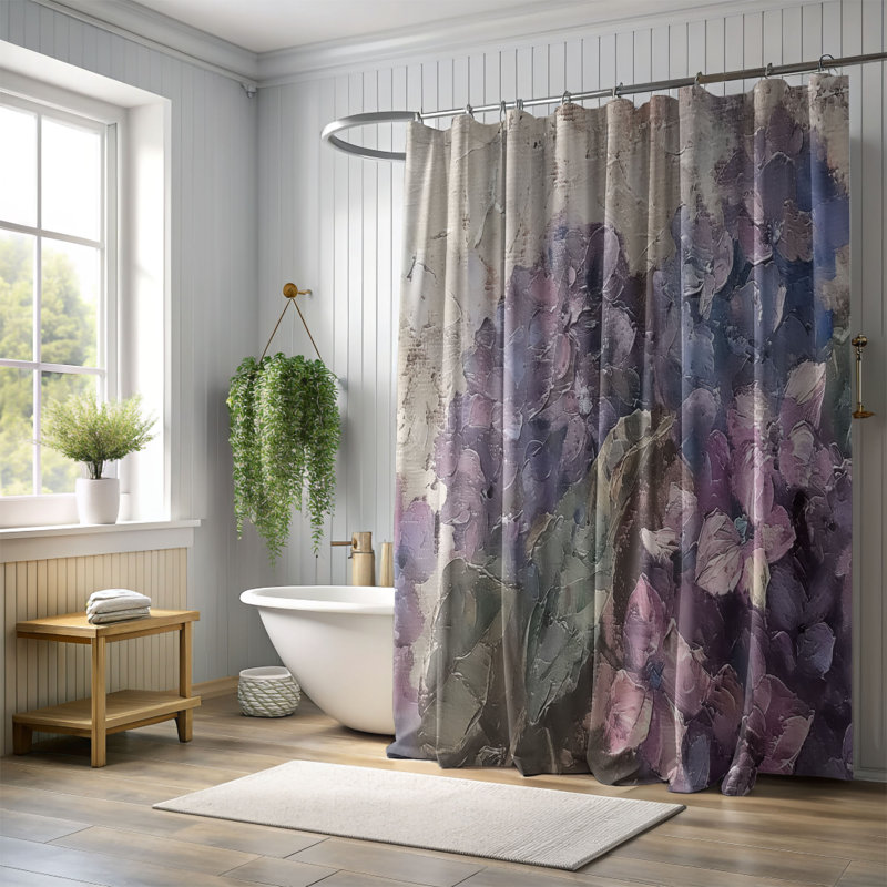 Rideau de douche Floral, H 74 po x l 71 po