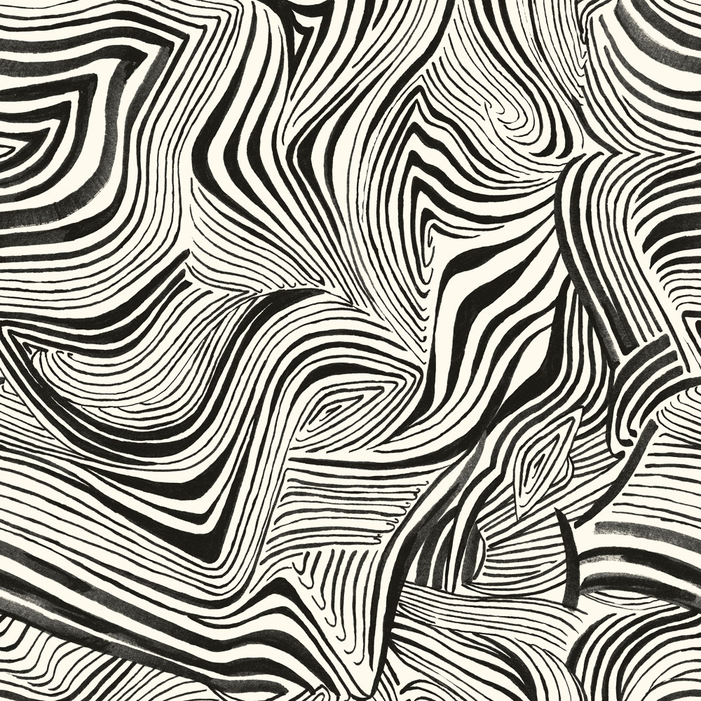 Zebra Marble Peel and Stick Wallpaper By Novogratz Novogratz