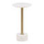 Rachael Marble End Table, White