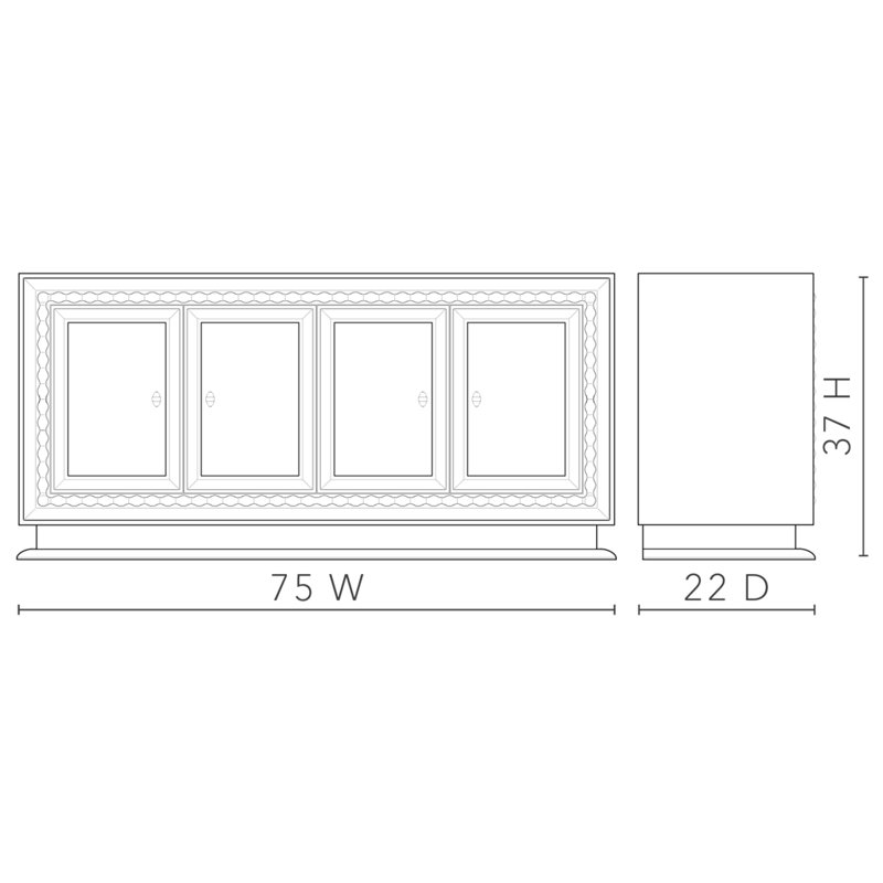 Maxwell 4-Door Cabinet