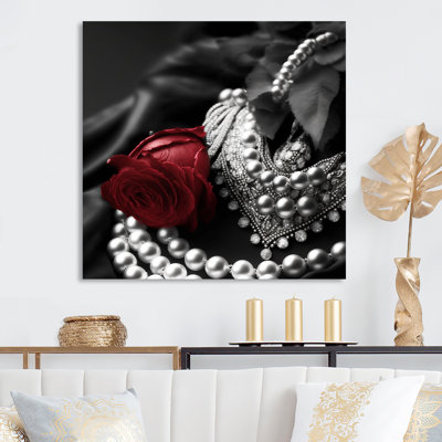 Nelitza Vintage Glam Accessoires en rouge et noir VI - reproduction sur toile